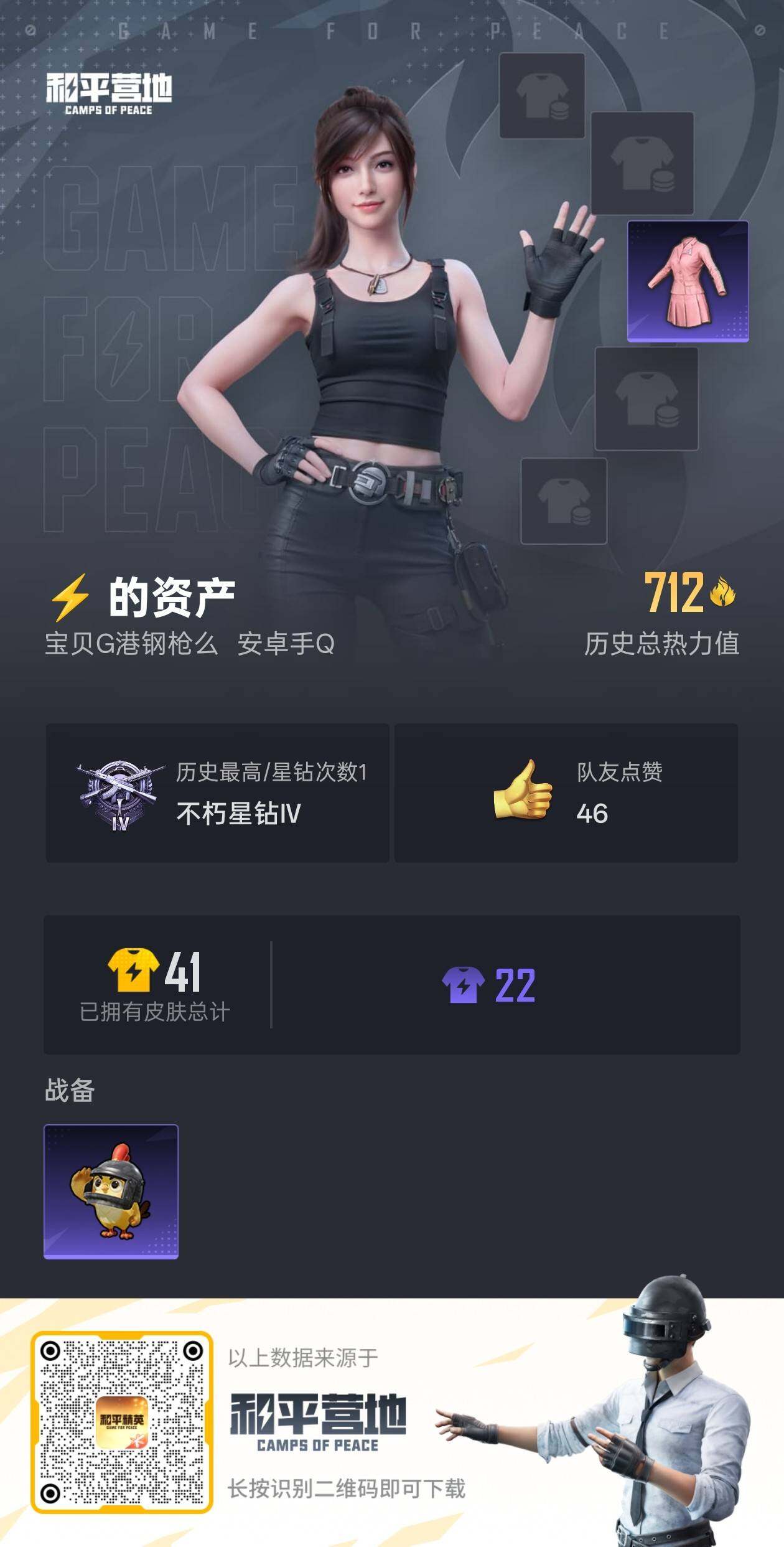 HPLX3455733和平精英账号详情图4