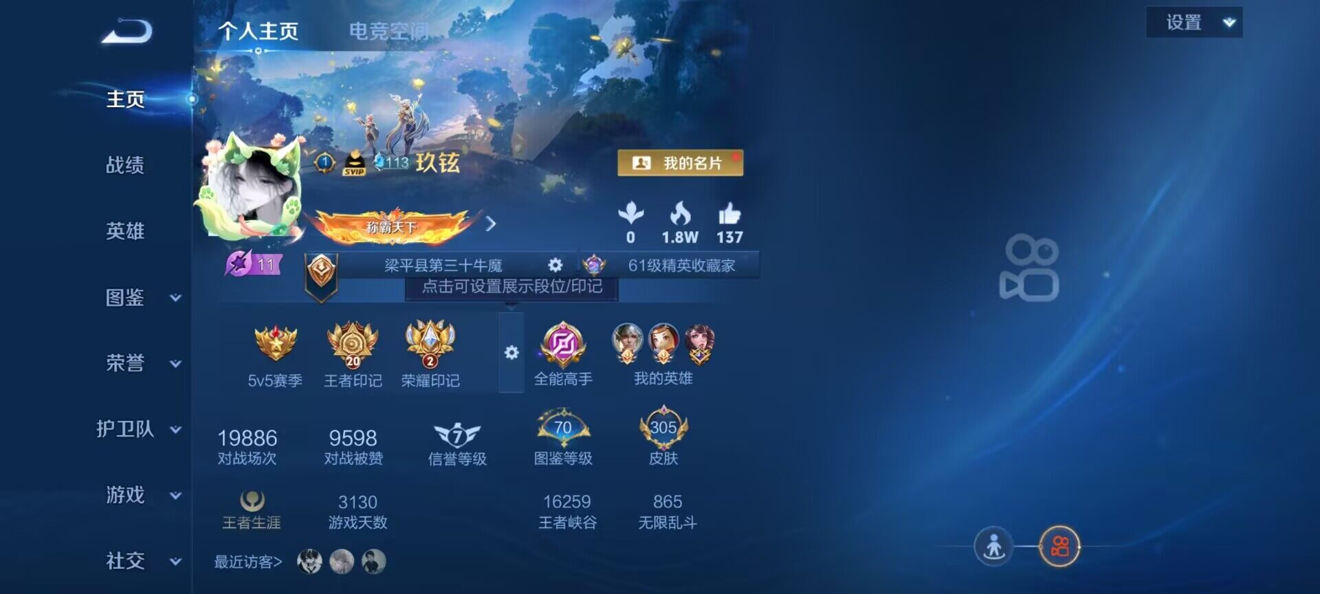 WZQM3483021王者荣耀账号详情图3