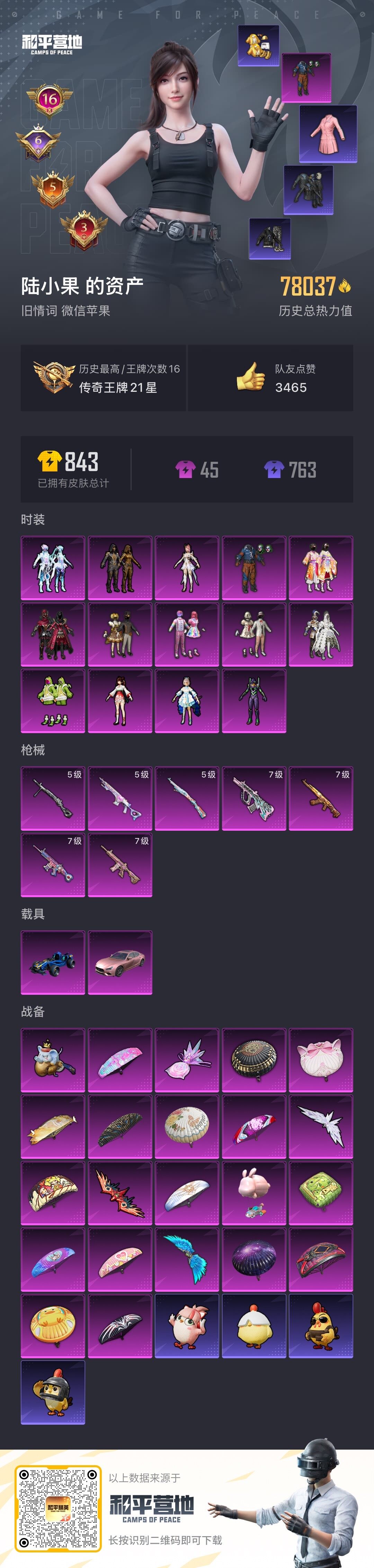 HPLX3455676和平精英账号详情图6