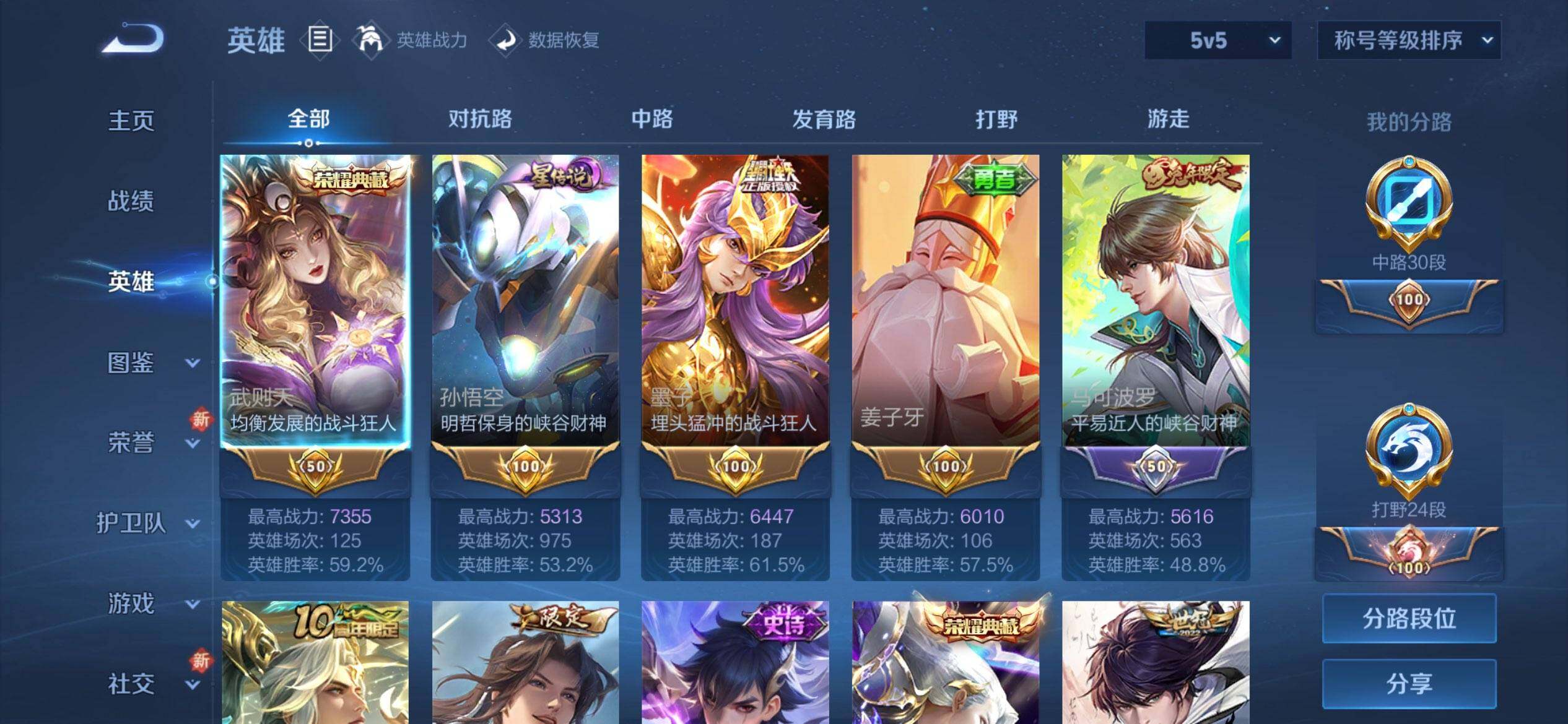 WZQM3483786王者荣耀账号详情图5