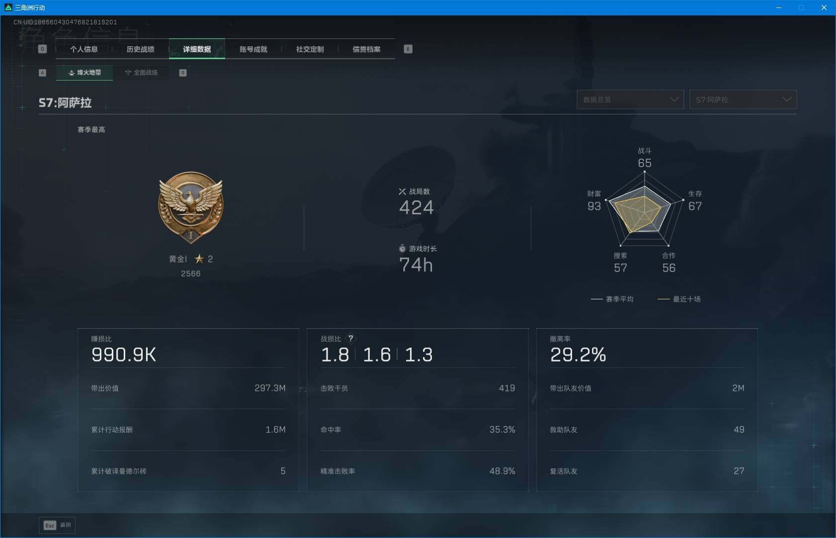 SJZQM3104172三角洲行动账号详情图4