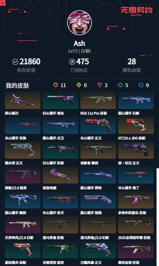 WWQLXY40094无畏契约账号详情图2