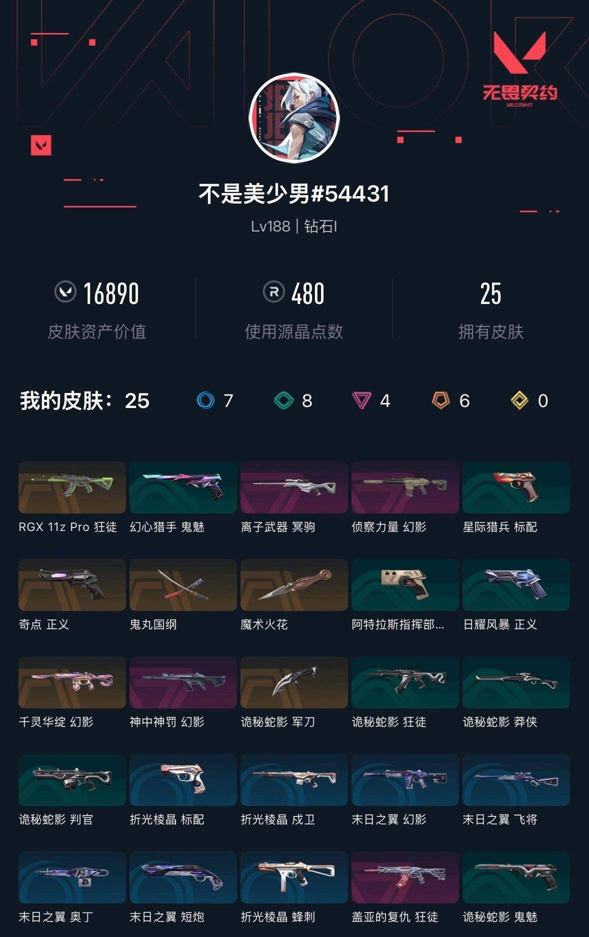 WWQXL40255无畏契约账号详情图4