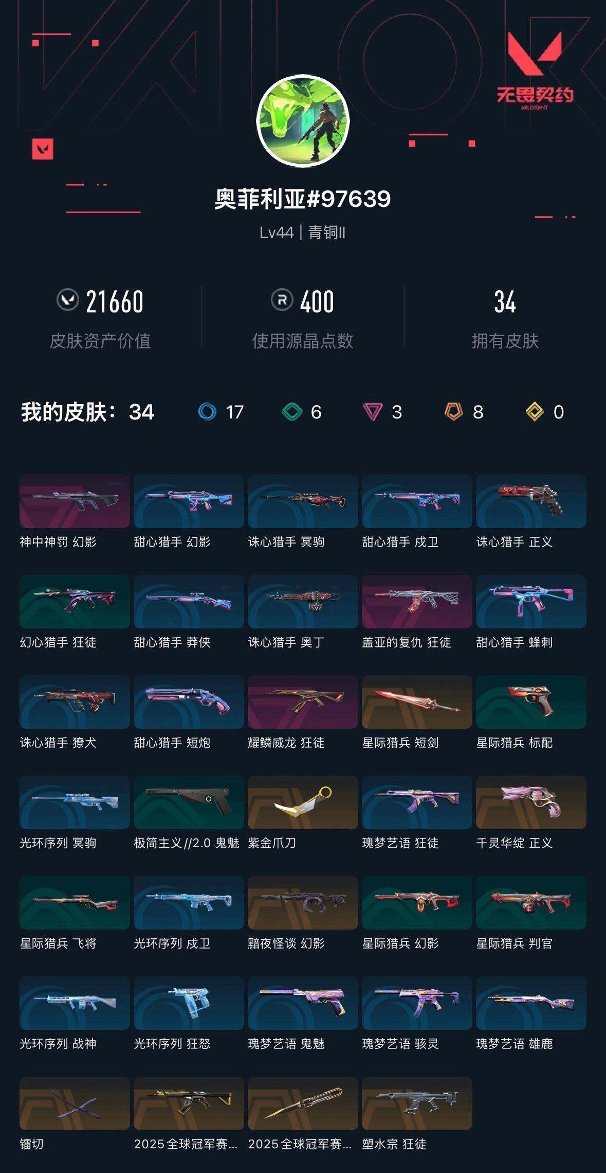 WWQXL40256无畏契约账号详情图3