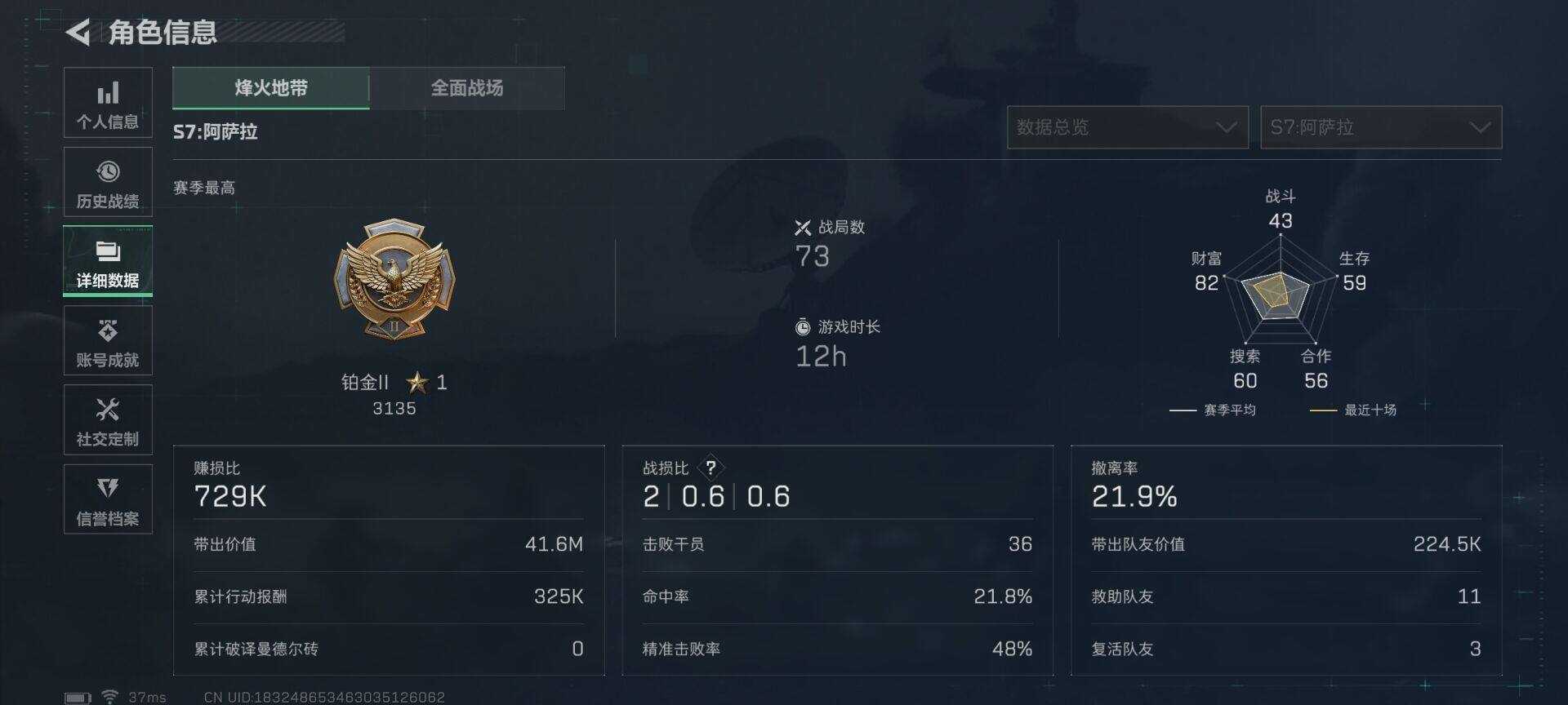 SJZQM40985三角洲行动账号详情图6