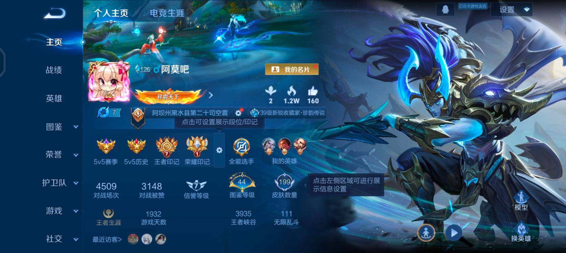 WZQM427351王者荣耀账号详情图3