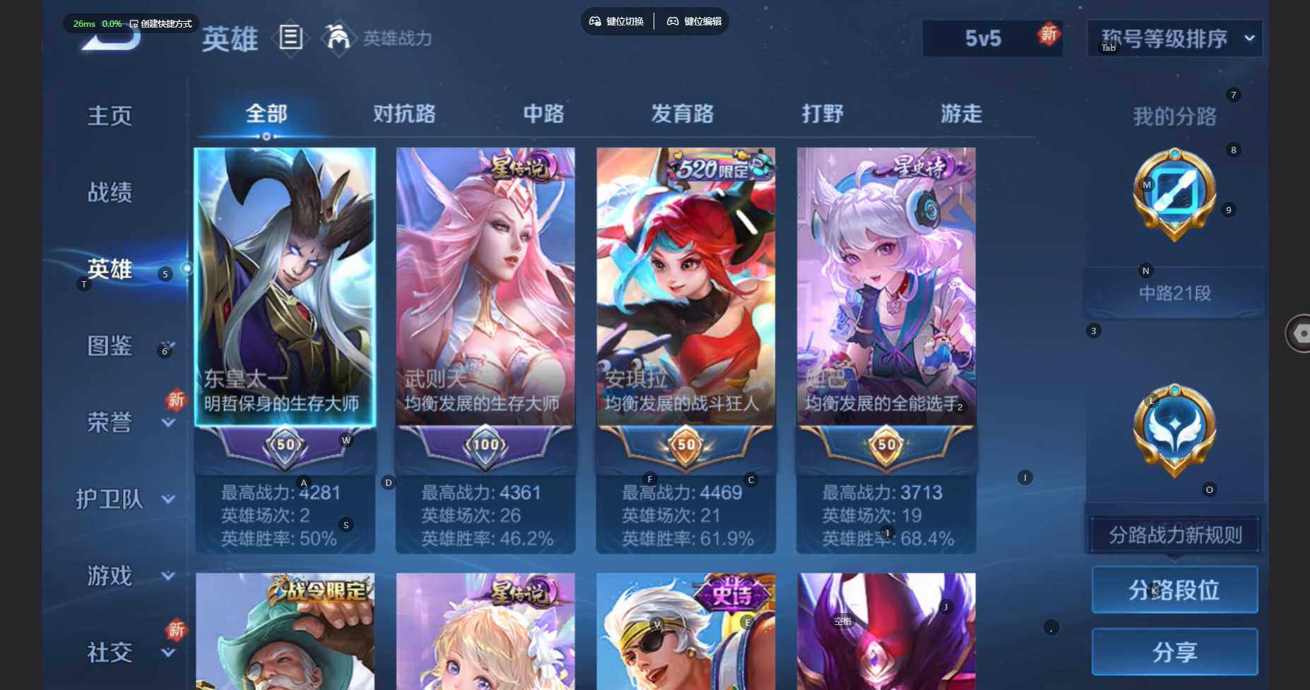 WZCMW460593王者荣耀账号详情图5