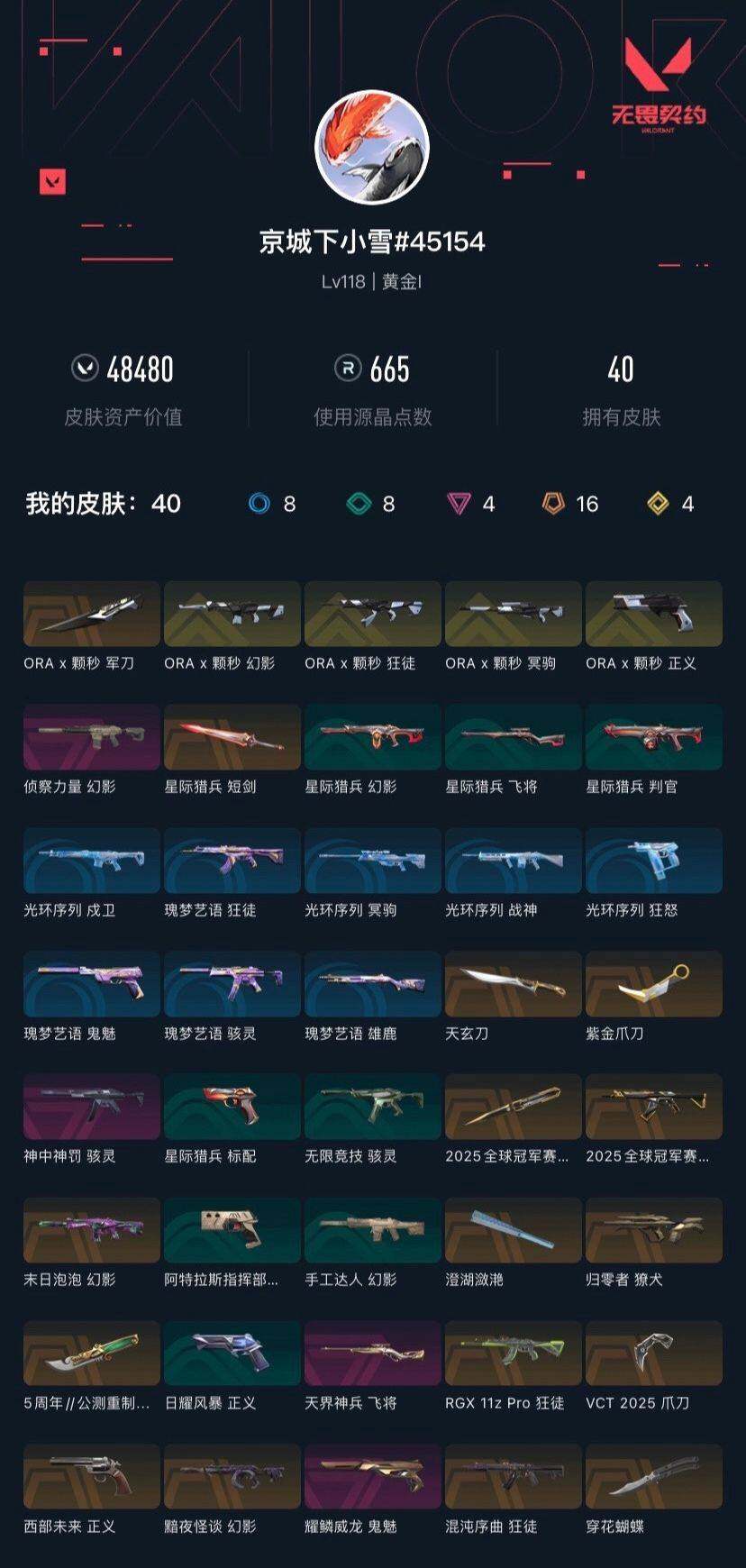 WWQXL40385无畏契约账号详情图4 WWQXL40385无畏契约账号详情图4