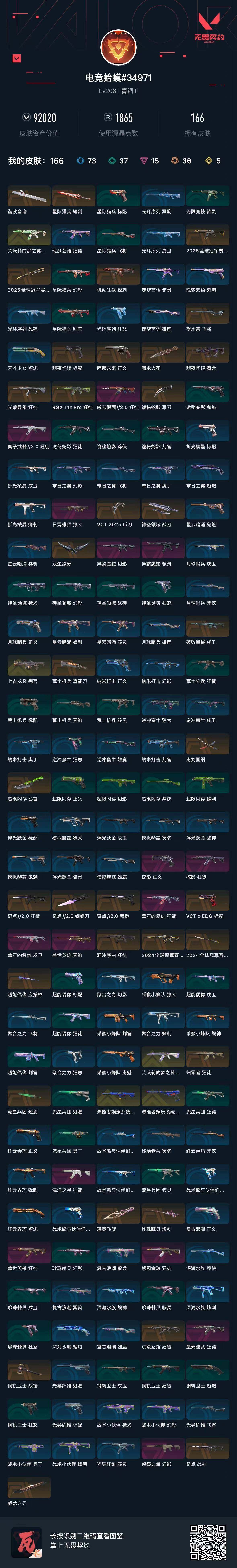 【WWC878】终极*36/传奇*5/卓越*15/皮肤*166/等级*206/段位:青铜/2025全球冠军赛套装/2024全球冠军赛套装/VCT 2025 赛季套装/奇点//2.0套装/VCTxED