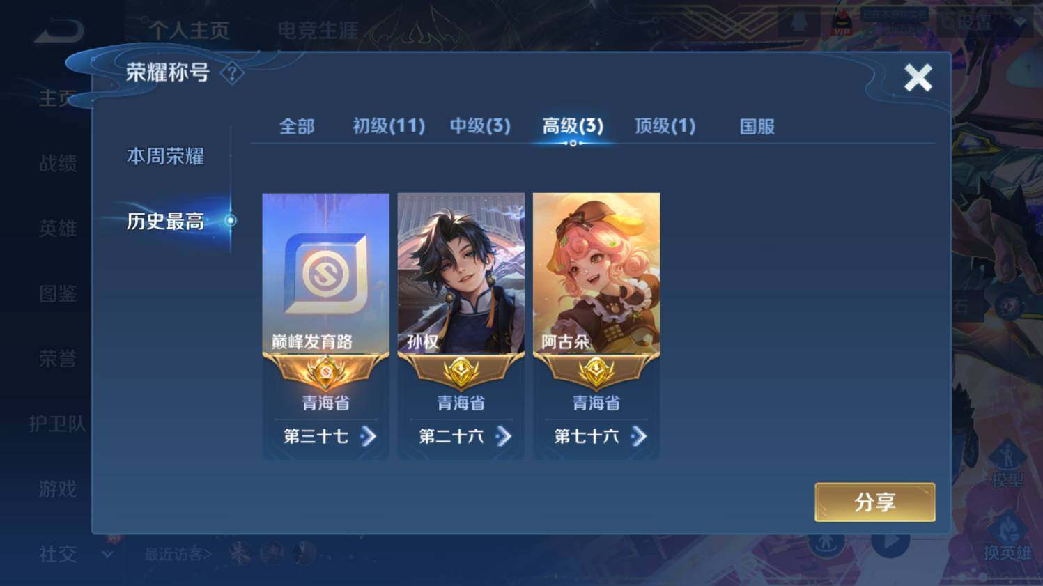 WZ0348981王者荣耀账号详情图13