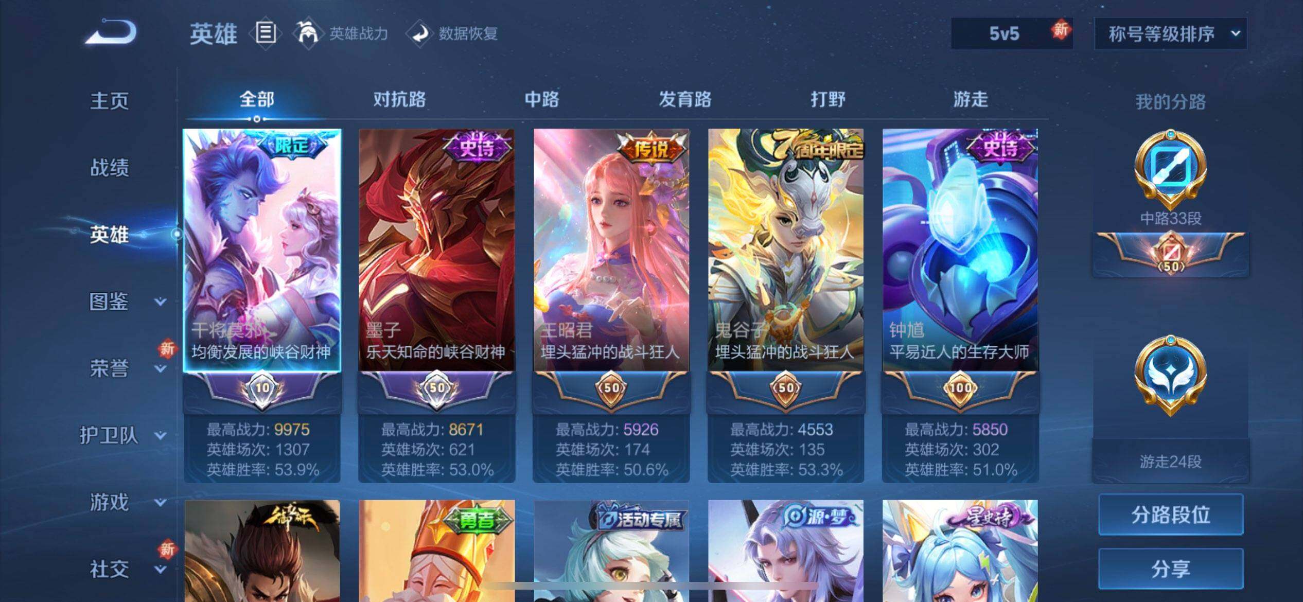 WZQM427412王者荣耀账号详情图6