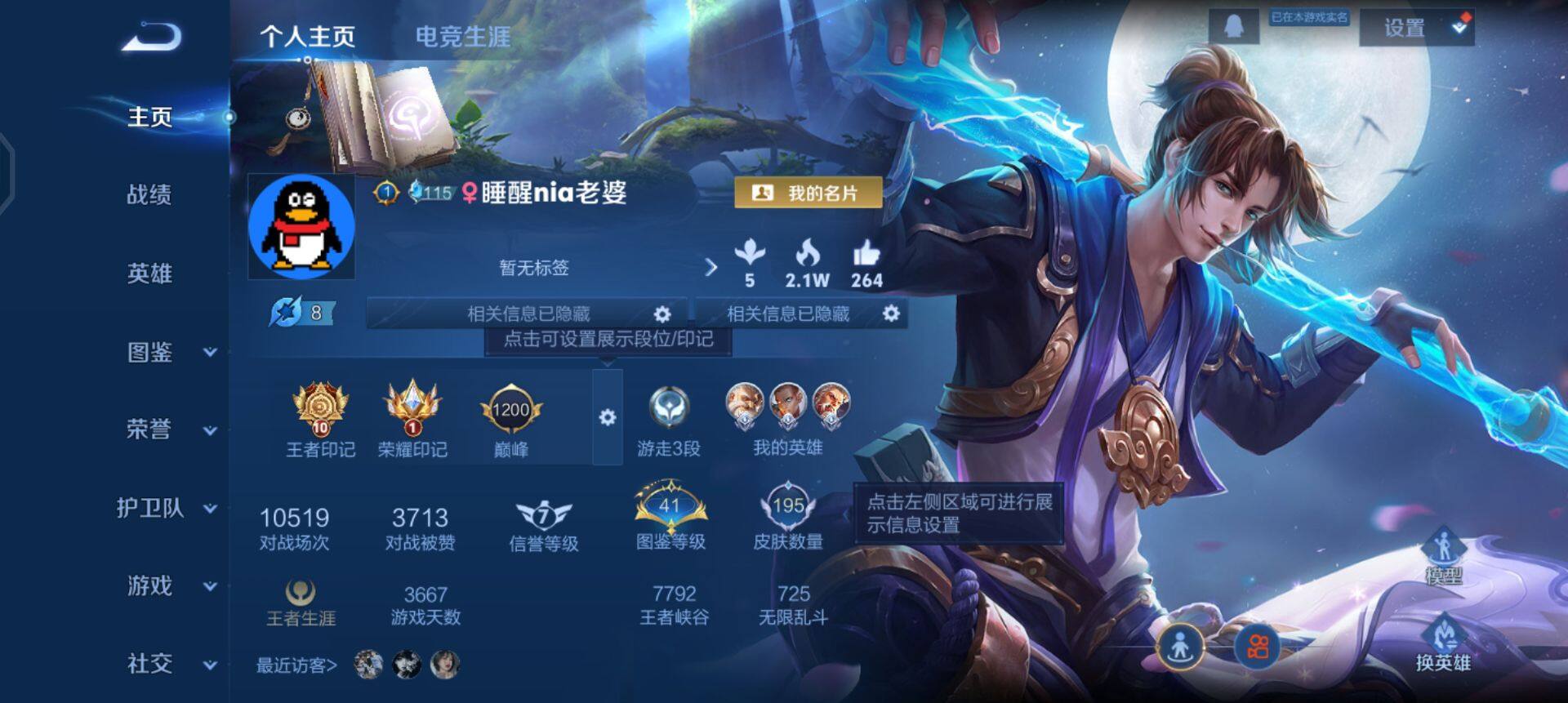 WZQM417619王者荣耀账号详情图3