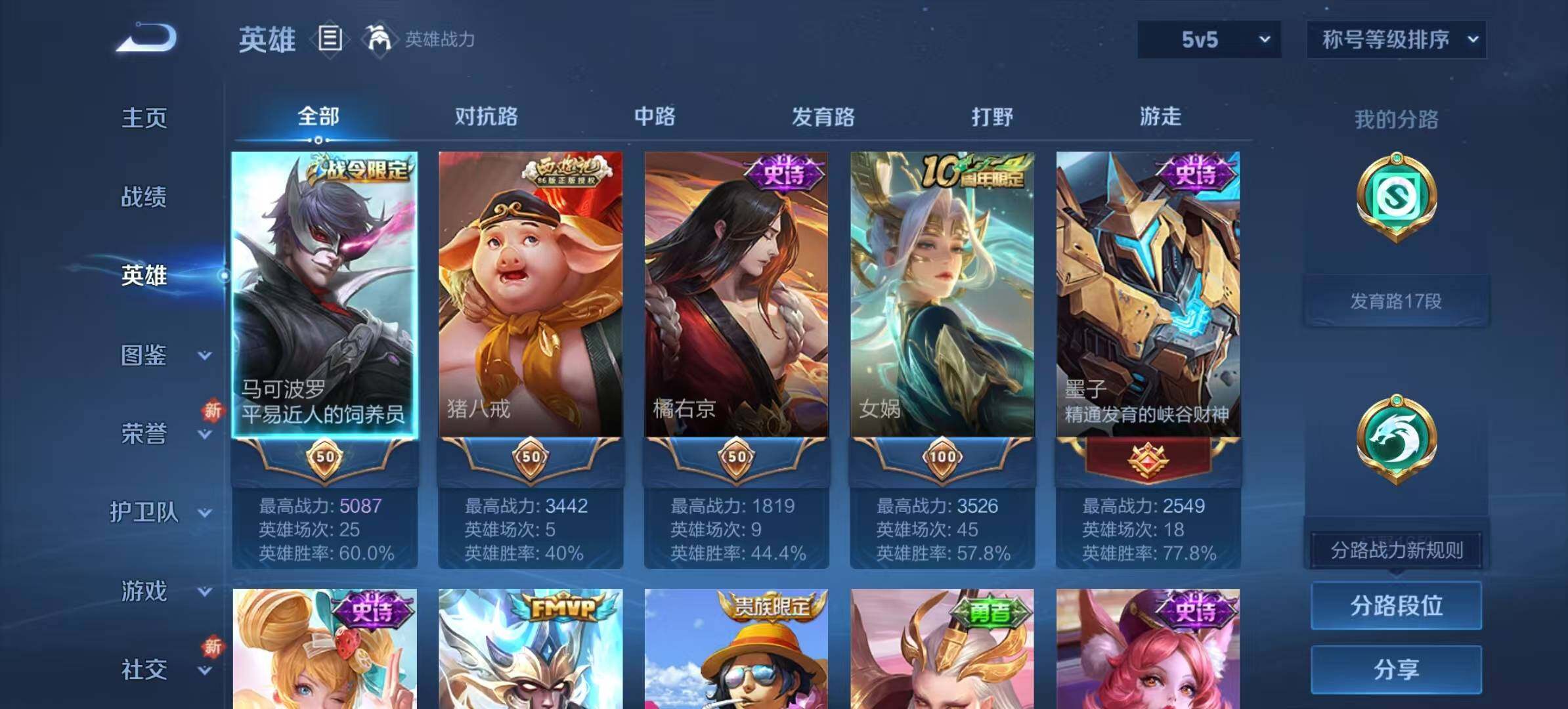 WZLX466545王者荣耀账号详情图3