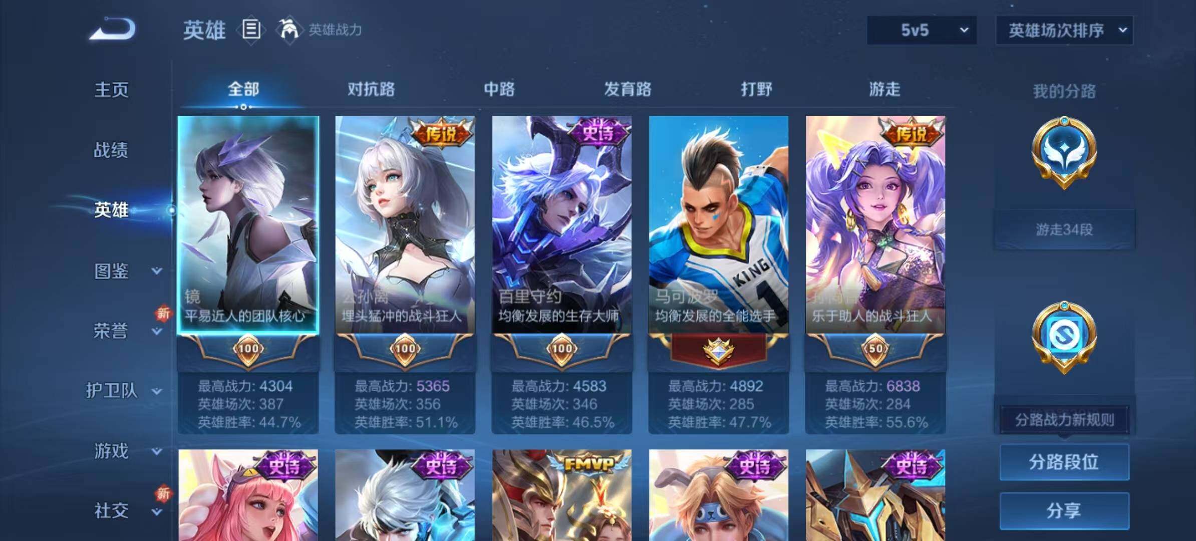 WZLX466541王者荣耀账号详情图3