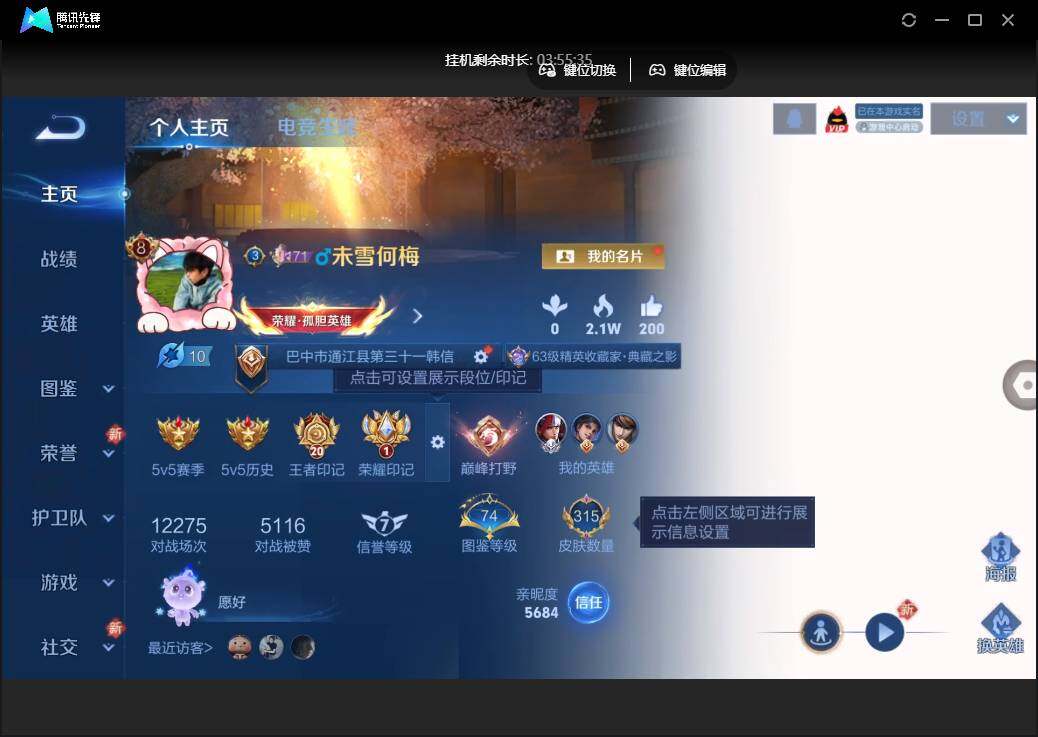 WZCMW411966王者荣耀账号详情图2