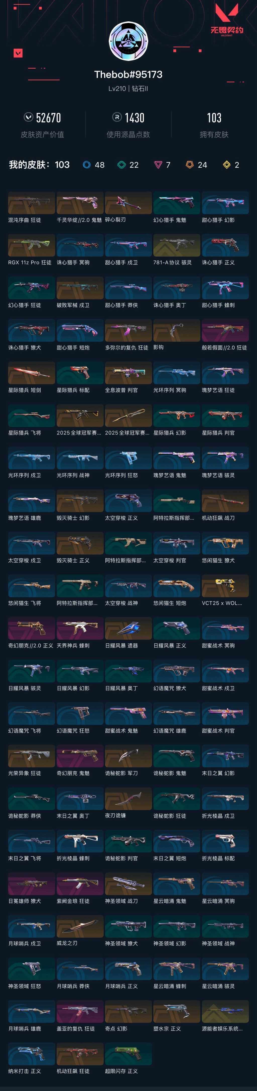 WWQXL40771无畏契约账号详情图5