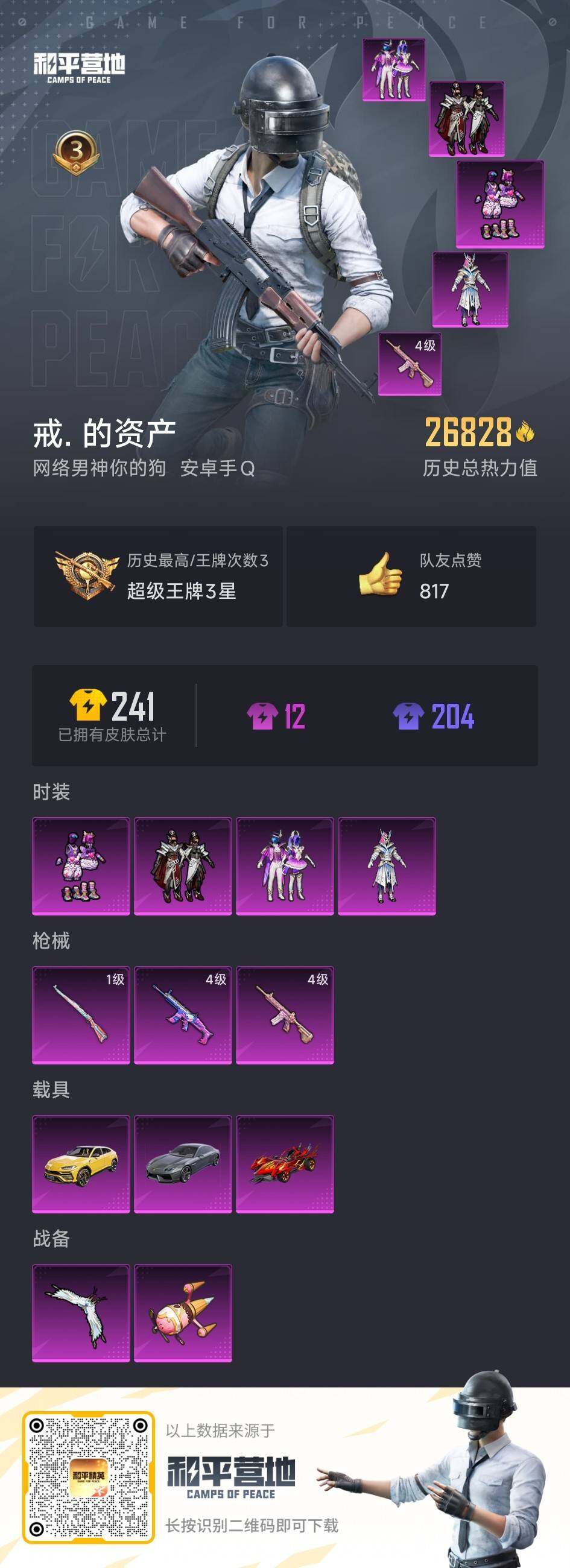 HPLX414849和平精英账号详情图4 HPLX414849和平精英账号详情图4