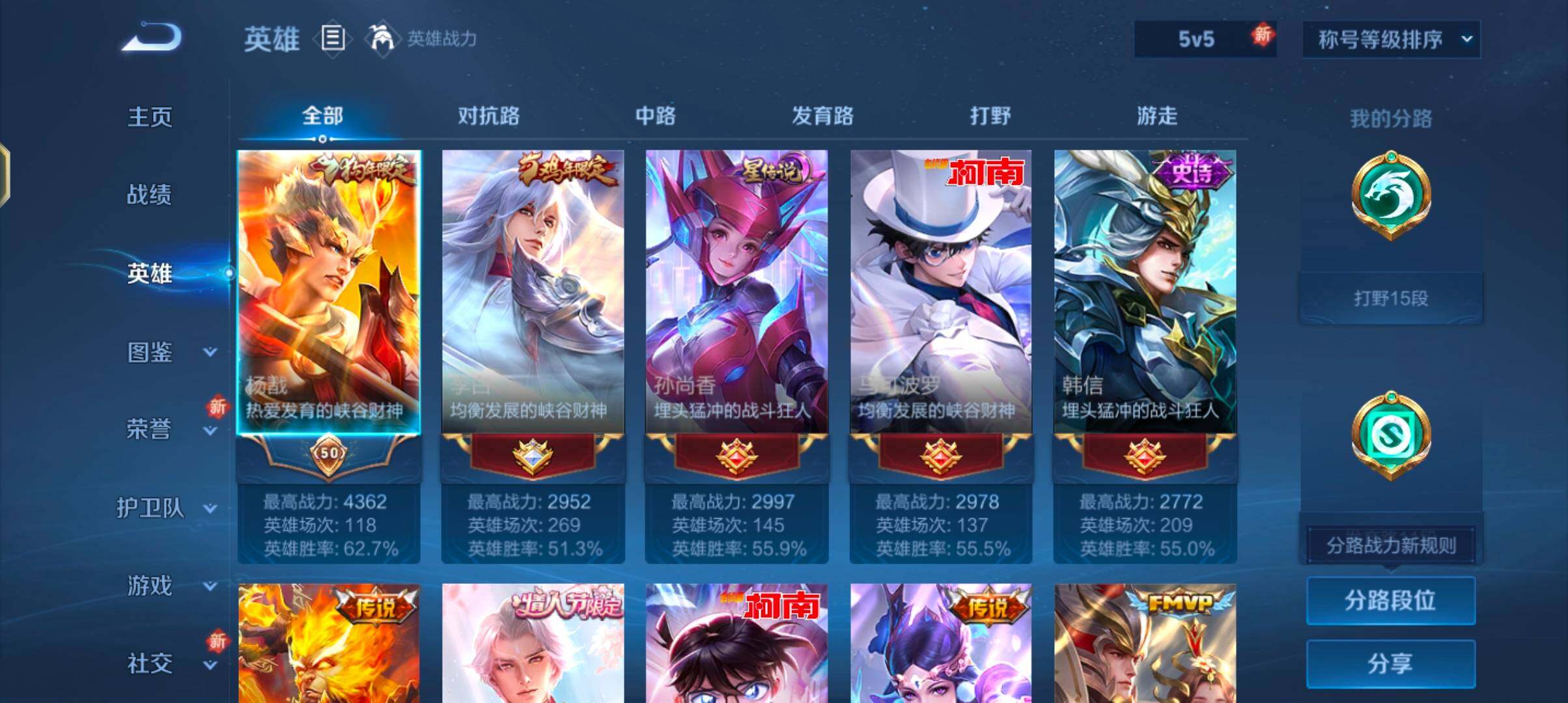 WZJZ453019王者荣耀账号详情图5