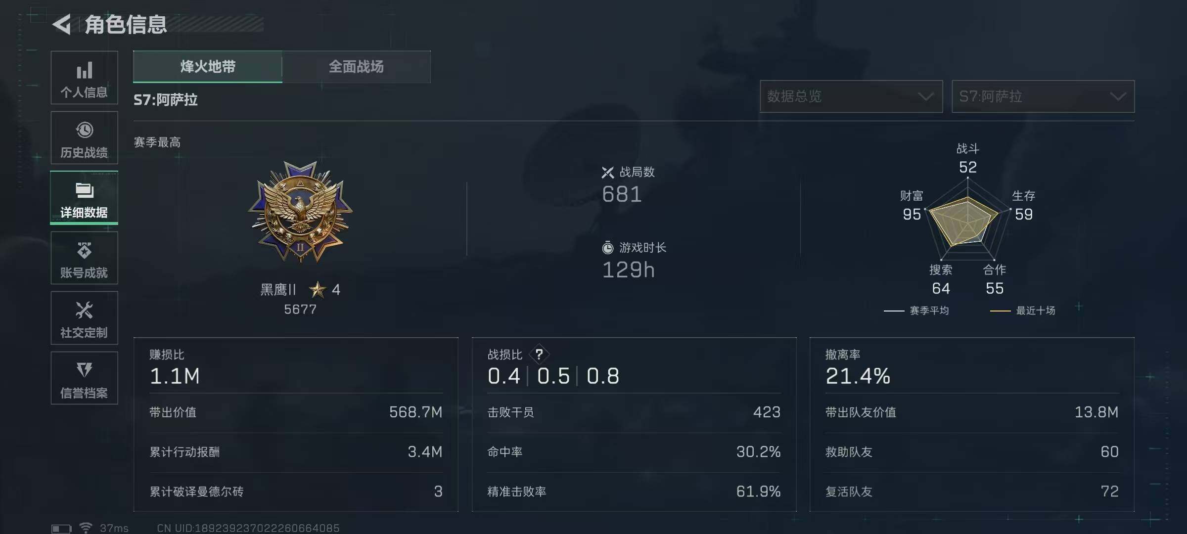 SJZQM44581三角洲行动账号详情图5