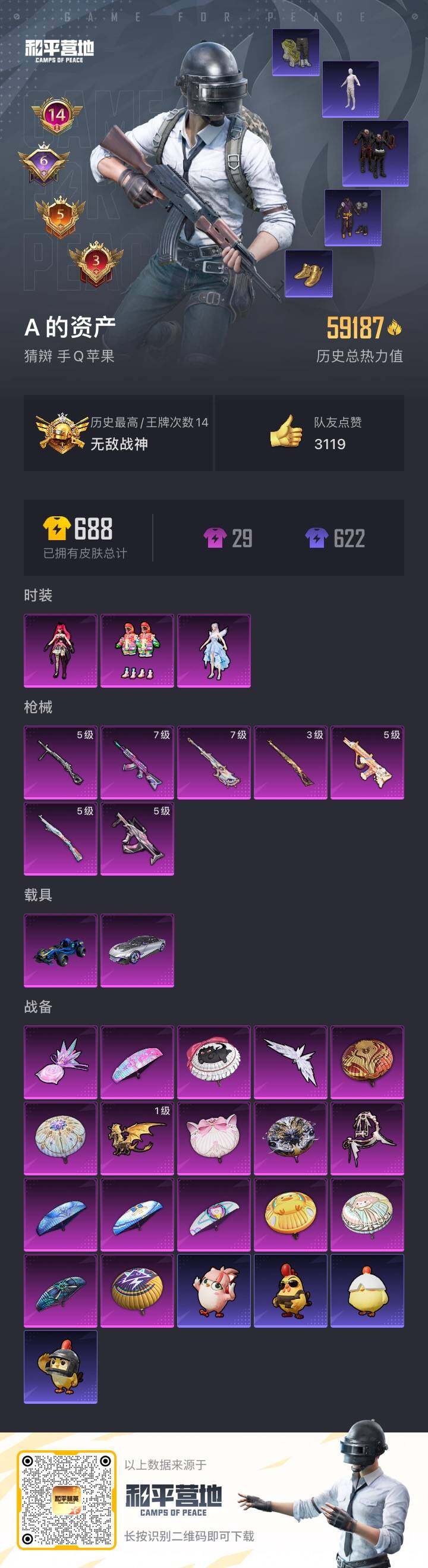 HPCMW418802和平精英账号详情图3