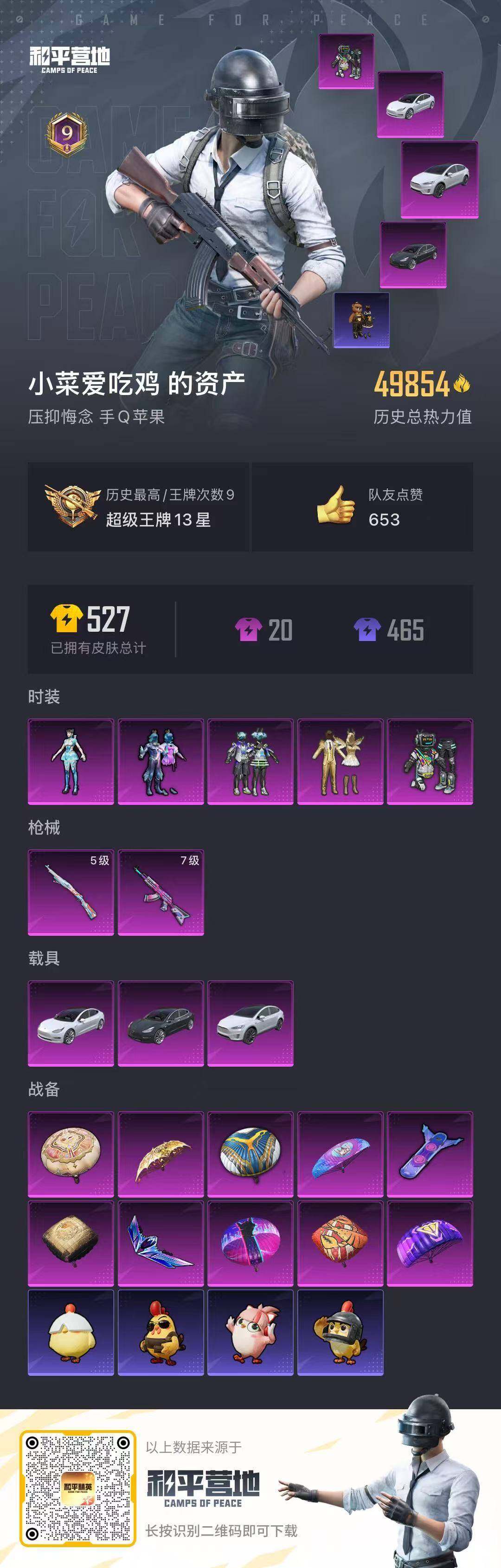 HPLFY48616和平精英账号详情图5