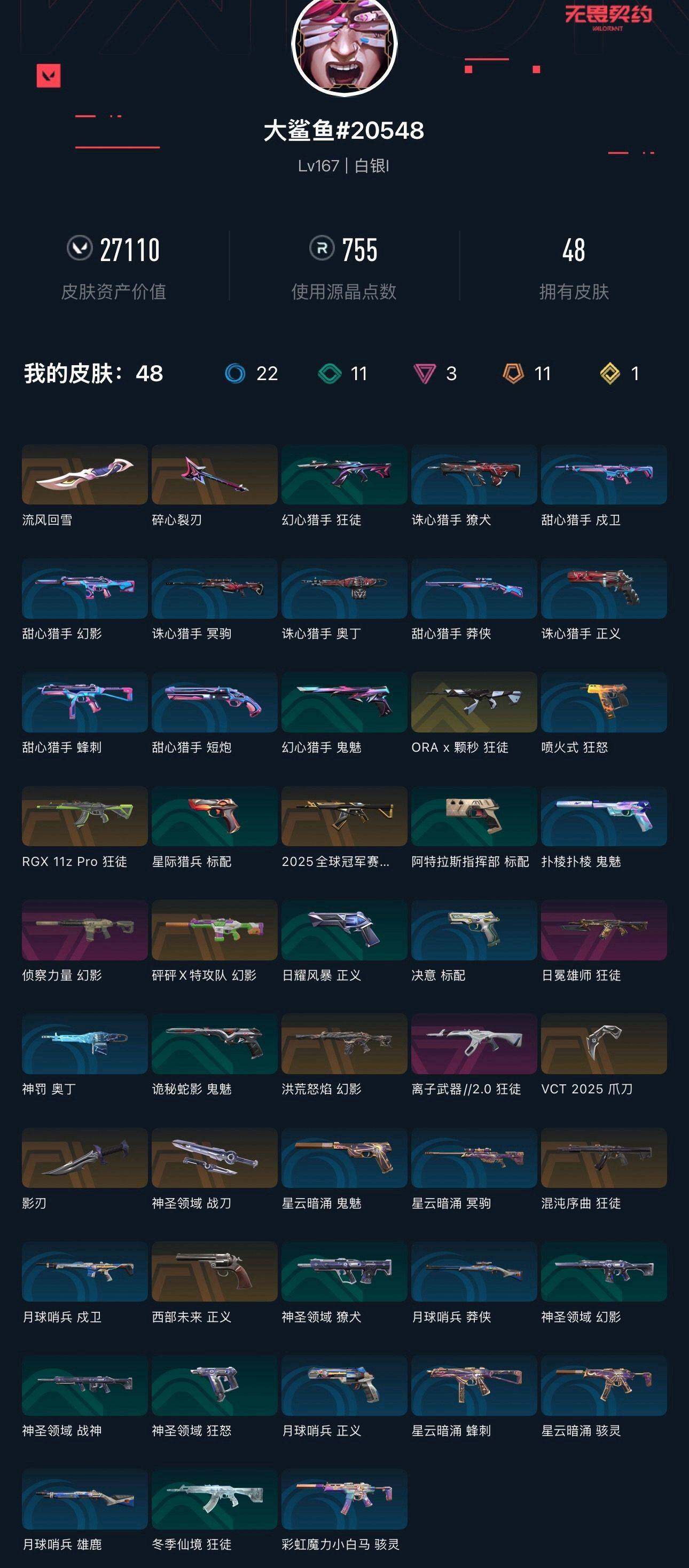 WWQXL41577无畏契约账号详情图2