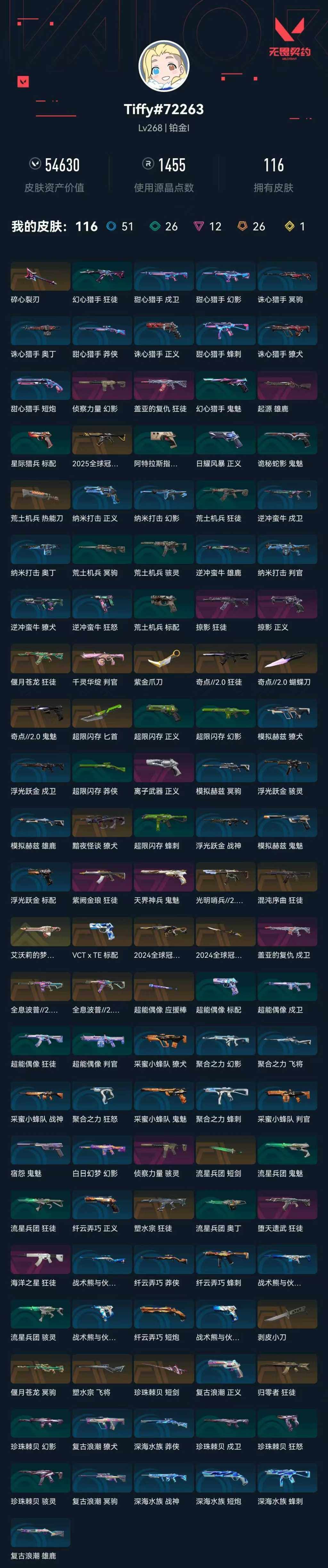 WWQXL41594无畏契约账号详情图2