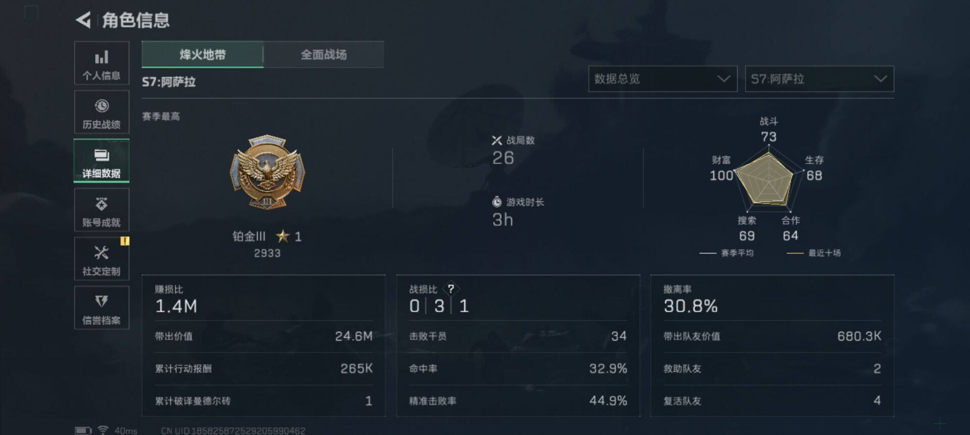 SJZEY43574三角洲行动账号详情图8 SJZEY43574三角洲行动账号详情图8