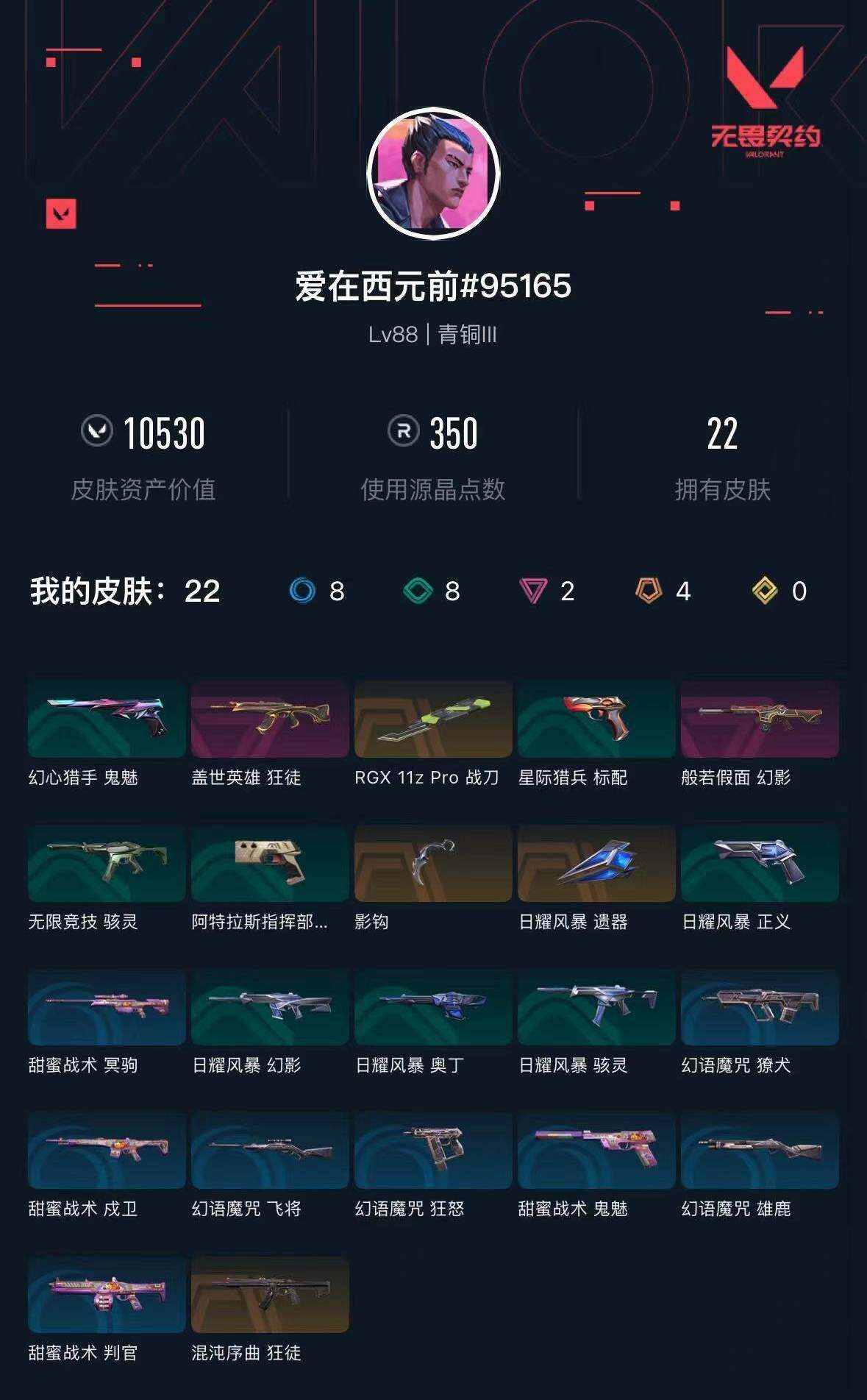 WWQXL41636无畏契约账号详情图3