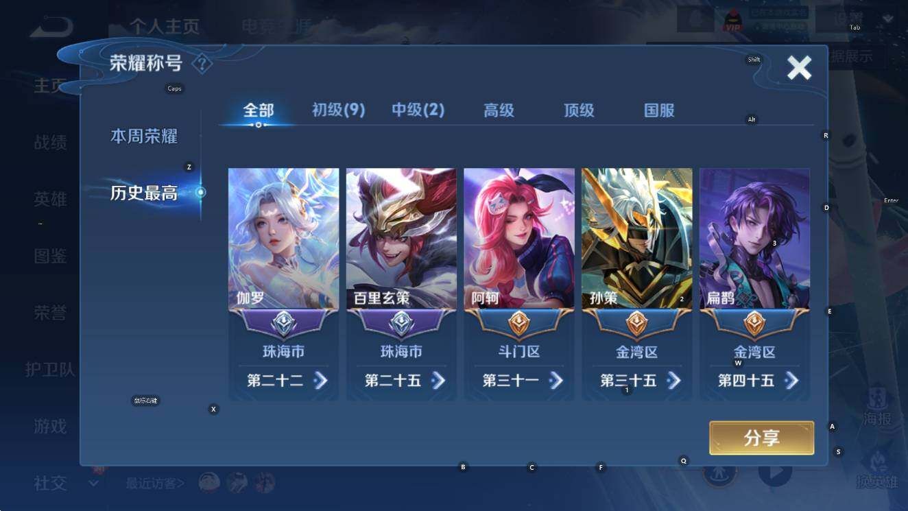 WZCMW420111王者荣耀账号详情图8
