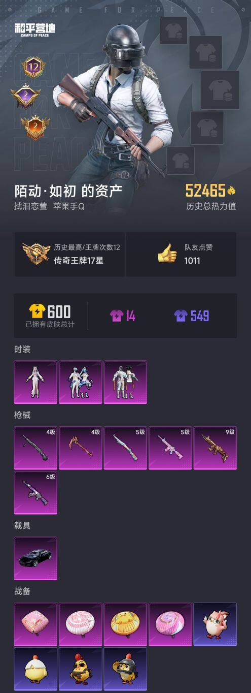 HPQM413390和平精英账号详情图6