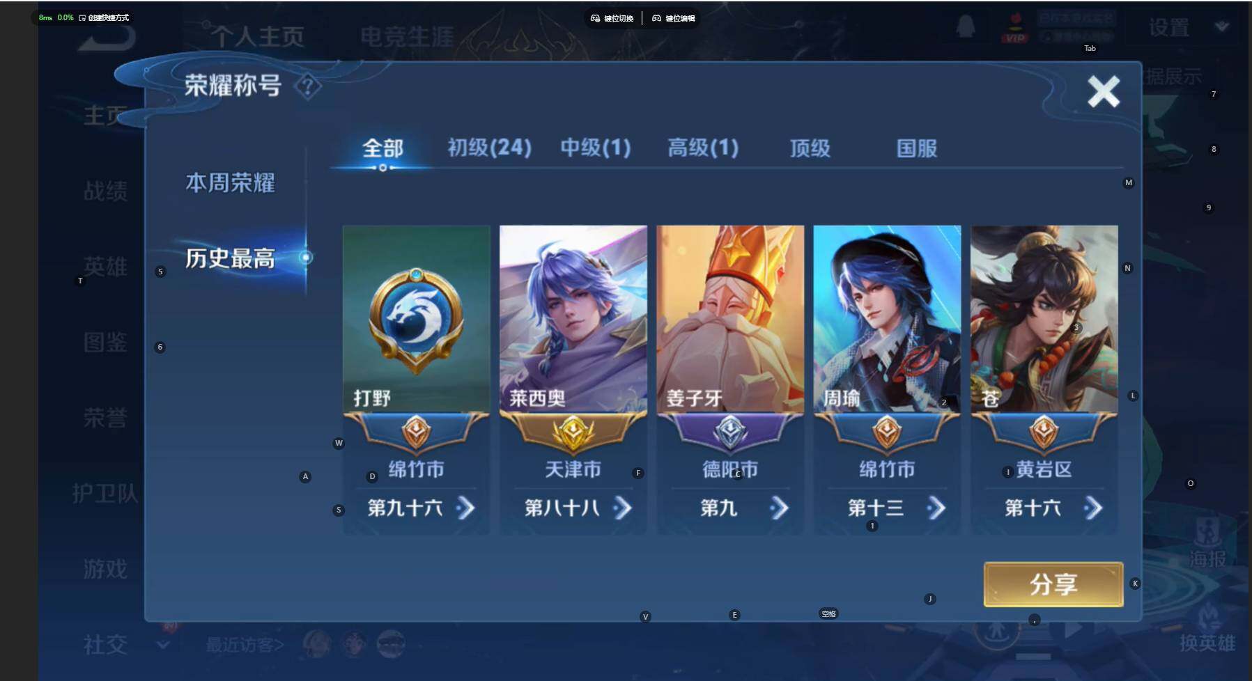 WZBSY466577王者荣耀账号详情图4