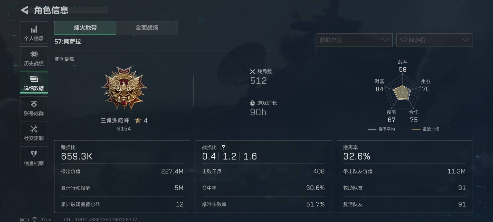 SJZEY44282三角洲行动账号详情图6