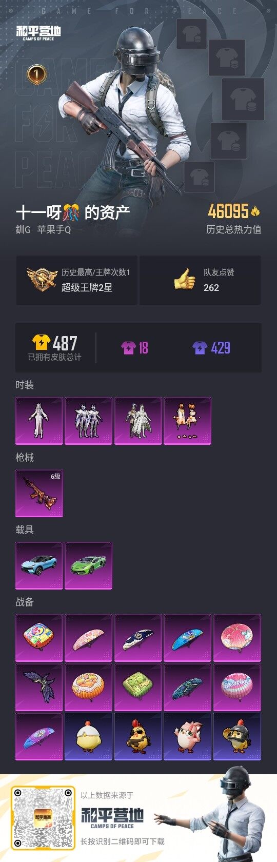 HPLX419180和平精英账号详情图2