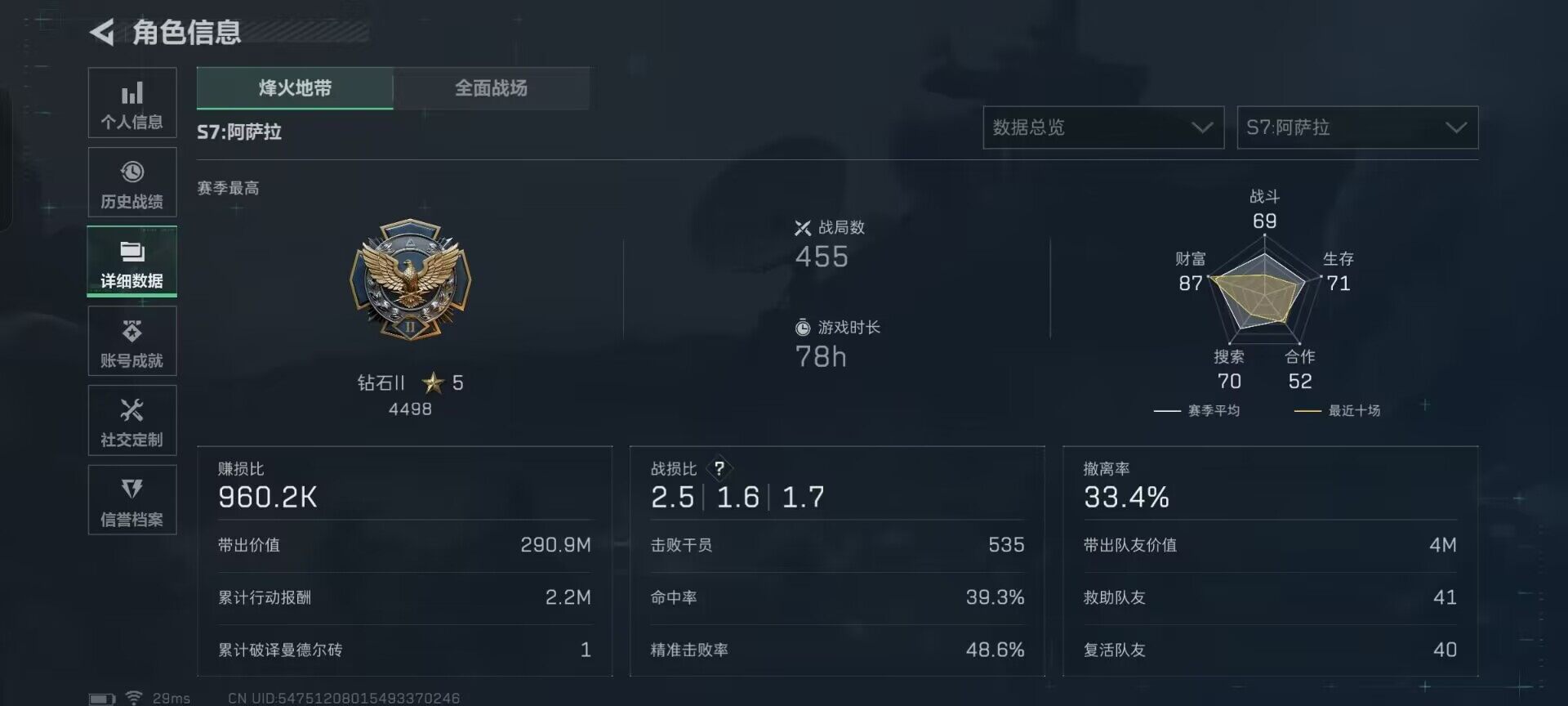 SJZEY44481三角洲行动账号详情图5 SJZEY44481三角洲行动账号详情图5