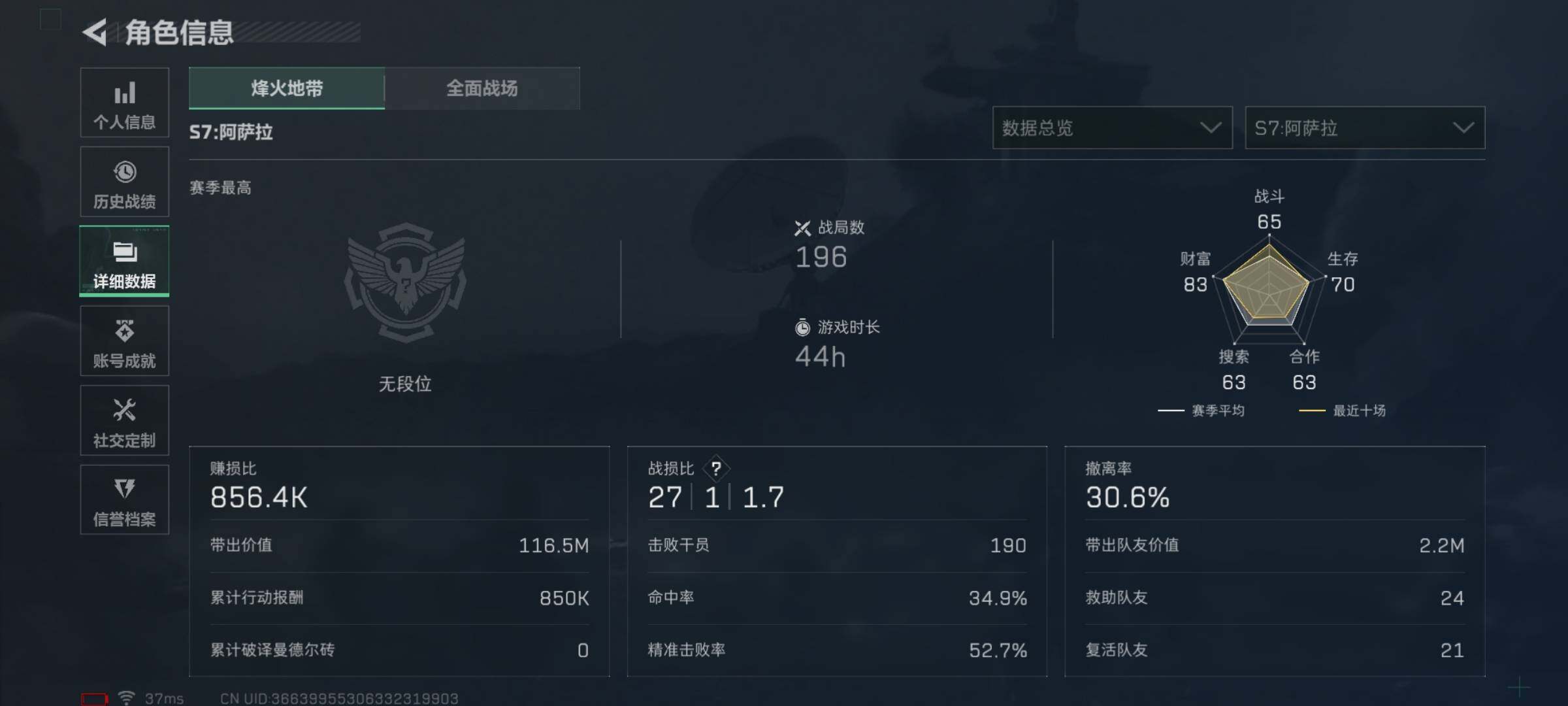 SJZEY45119三角洲行动账号详情图4 SJZEY45119三角洲行动账号详情图4