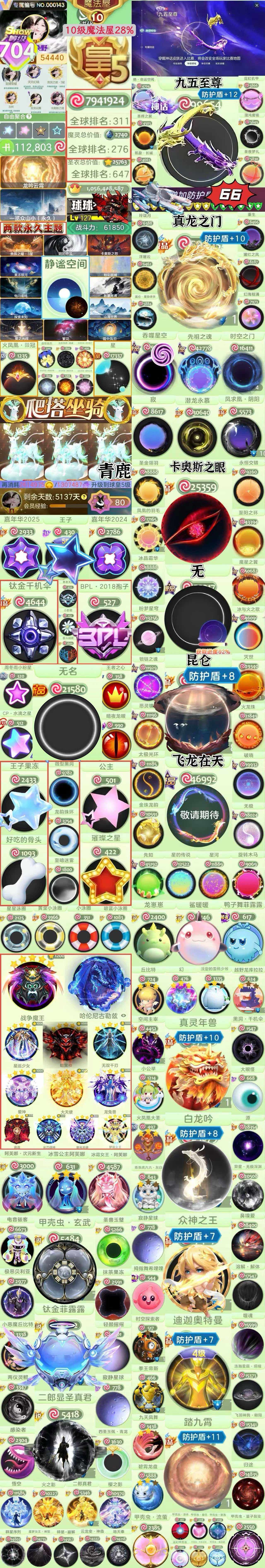 704秀九五至尊光环+无名孢子+准无95进...