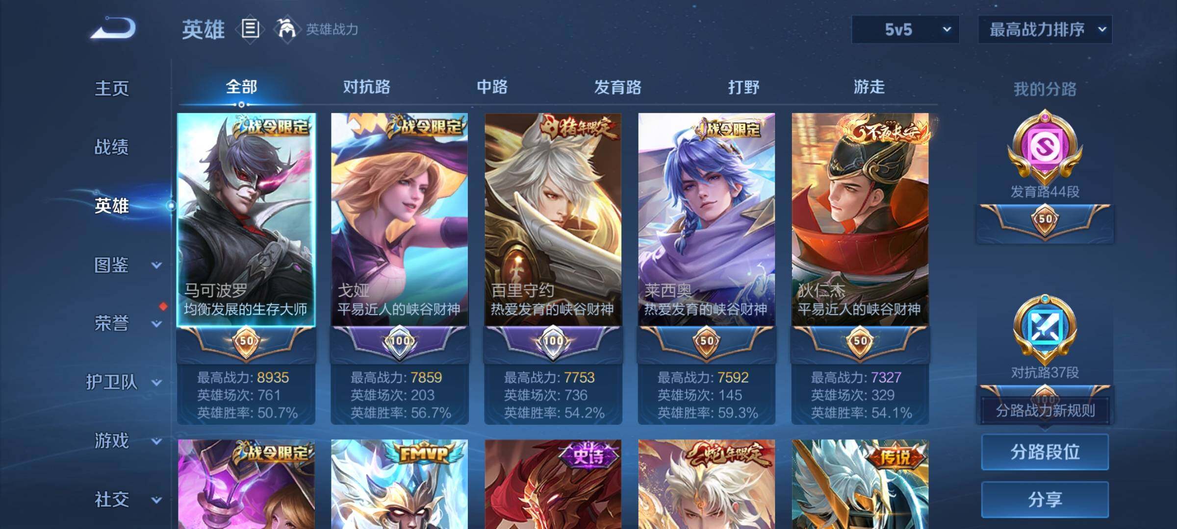 WZQM425412王者荣耀账号详情图5 WZQM425412王者荣耀账号详情图5