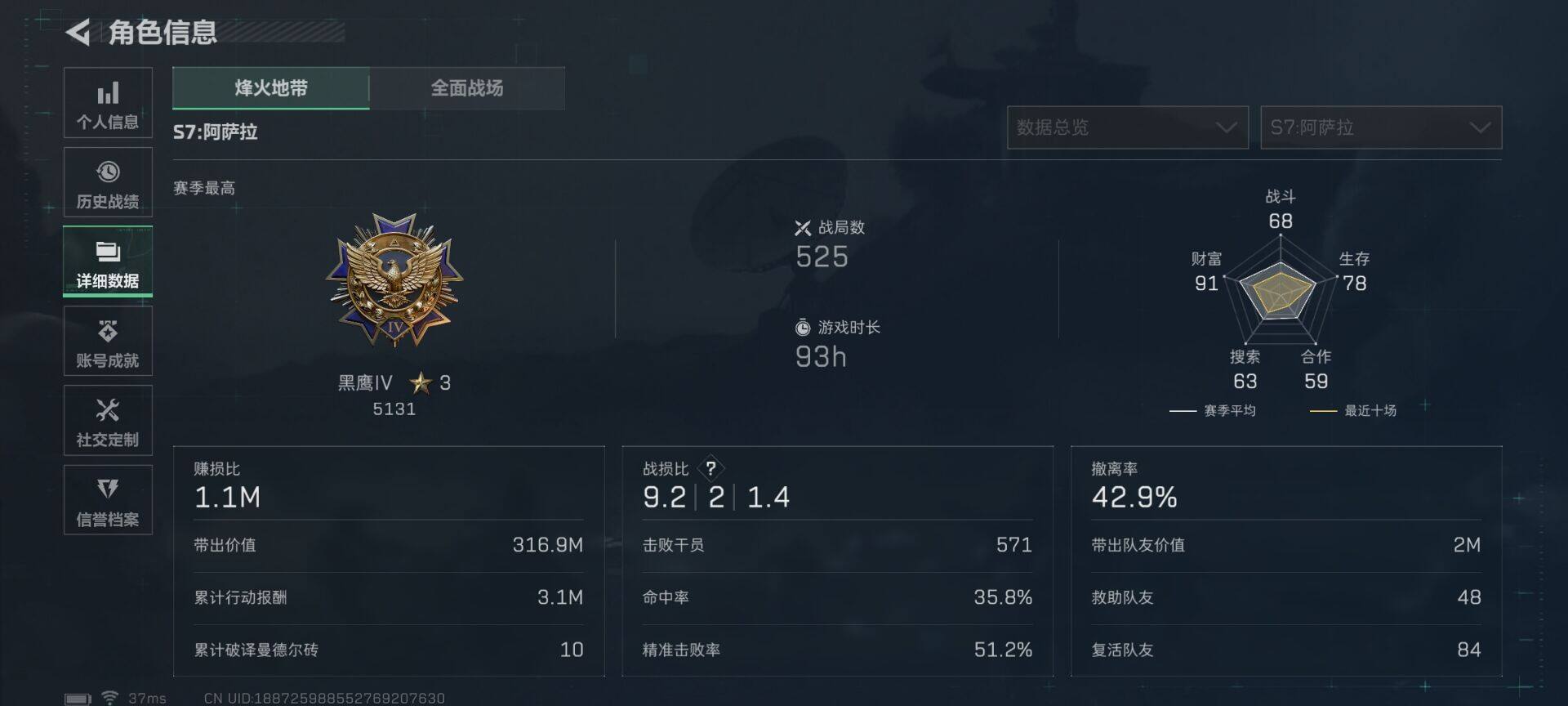 SJZQM46108三角洲行动账号详情图6