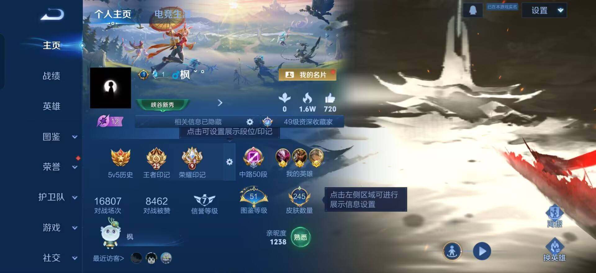 WZQM437160王者荣耀账号详情图3