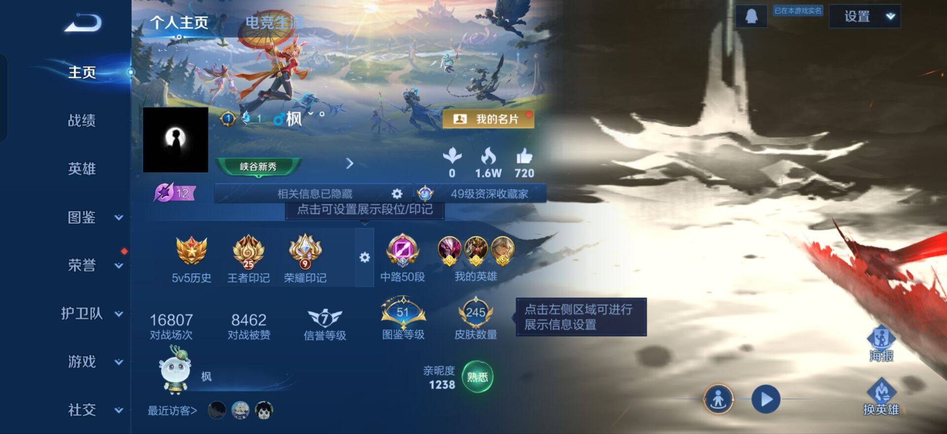 WZQM437196王者荣耀账号详情图3 WZQM437196王者荣耀账号详情图3