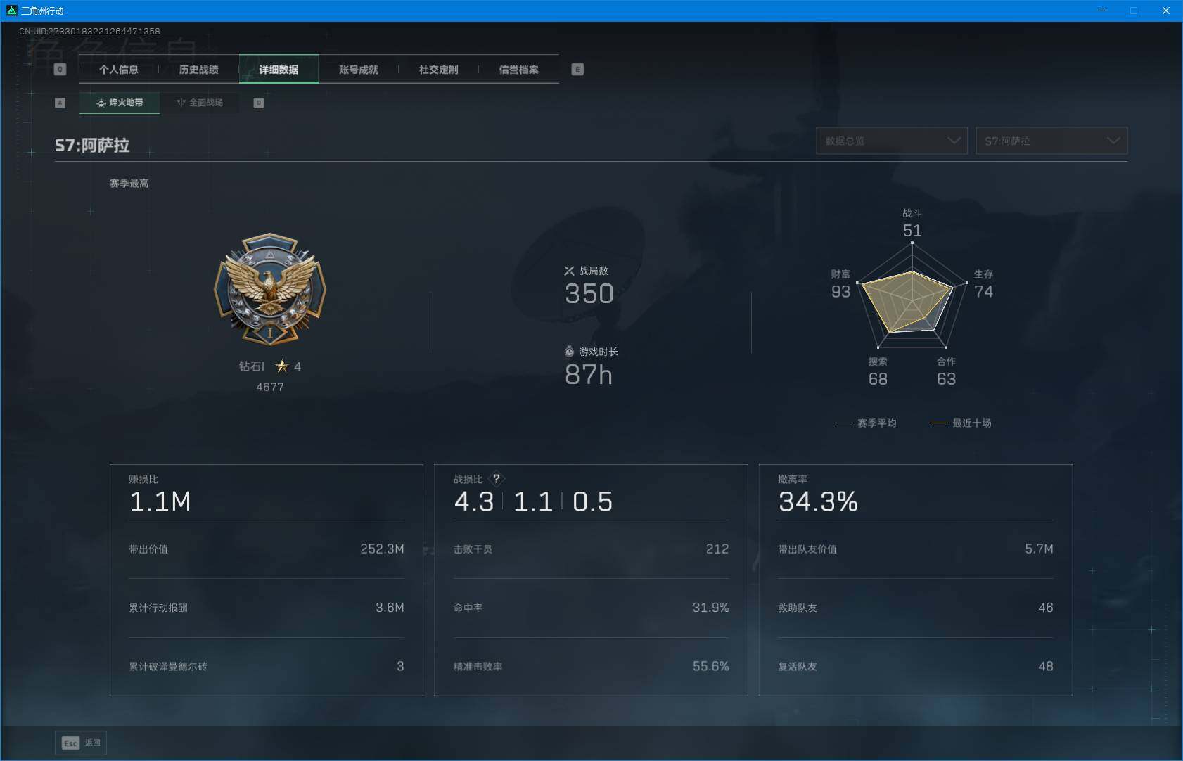 SJZQM47115三角洲行动账号详情图5