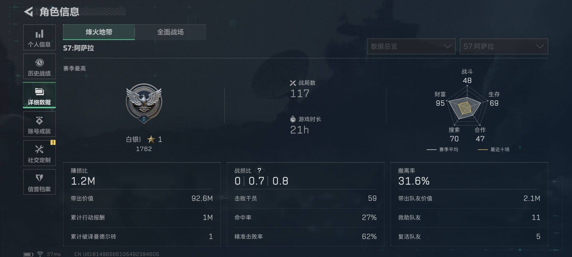 SJZEY47349三角洲行动账号详情图5