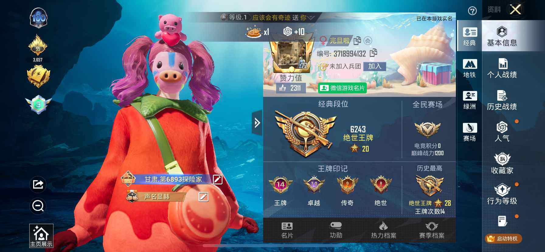 HPDN418910和平精英账号详情图2 HPDN418910和平精英账号详情图2