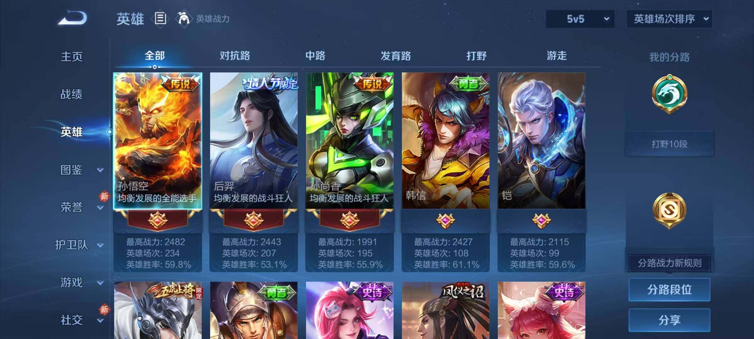 WZJZ453914王者荣耀账号详情图5