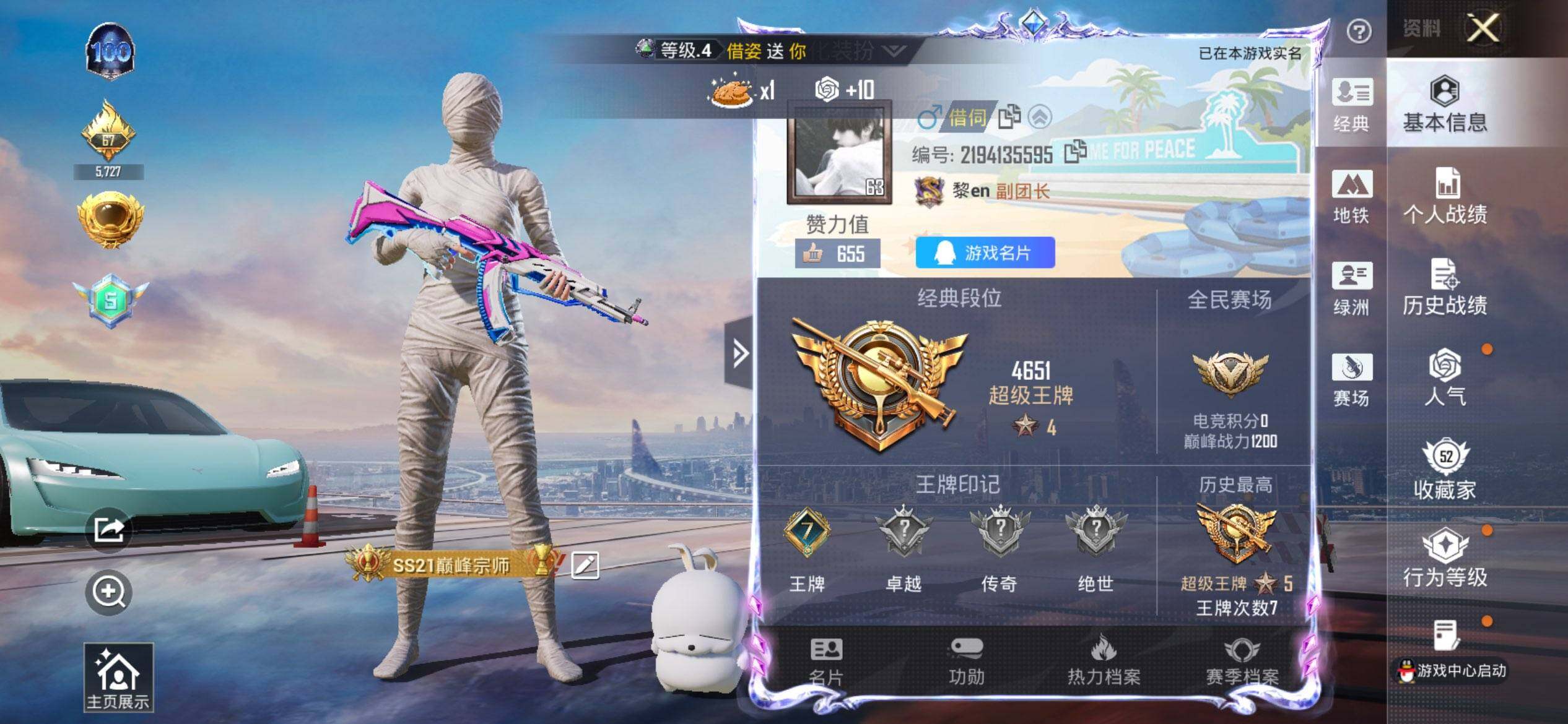 HPCMW419675和平精英账号详情图2