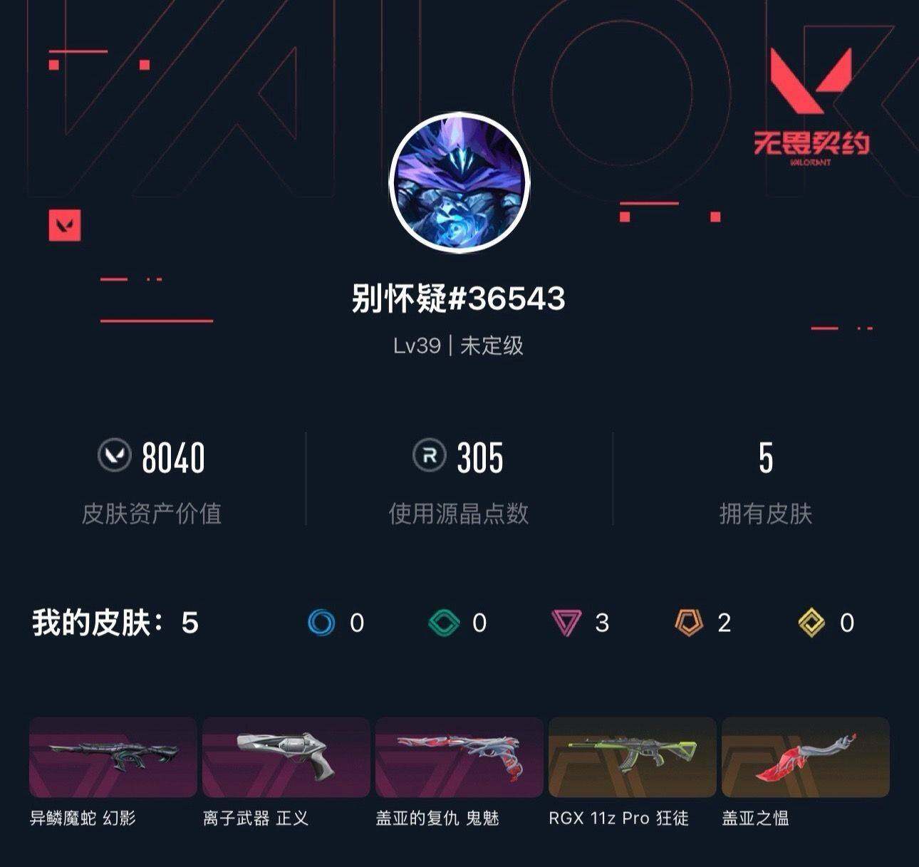 WWQXL43260无畏契约账号详情图3