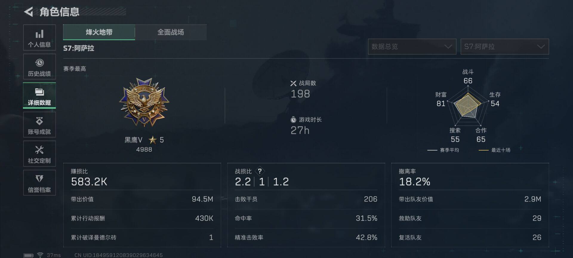 SJZEY48809三角洲行动账号详情图5