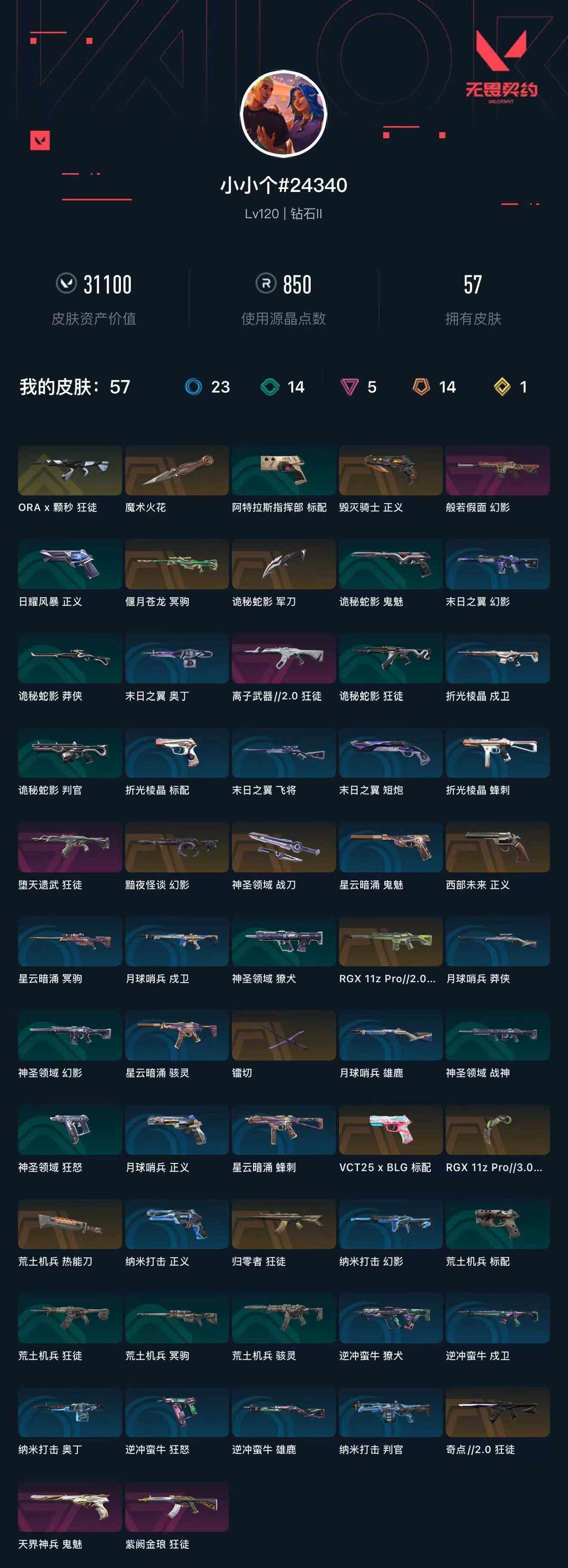 WWQXL43442无畏契约账号详情图5