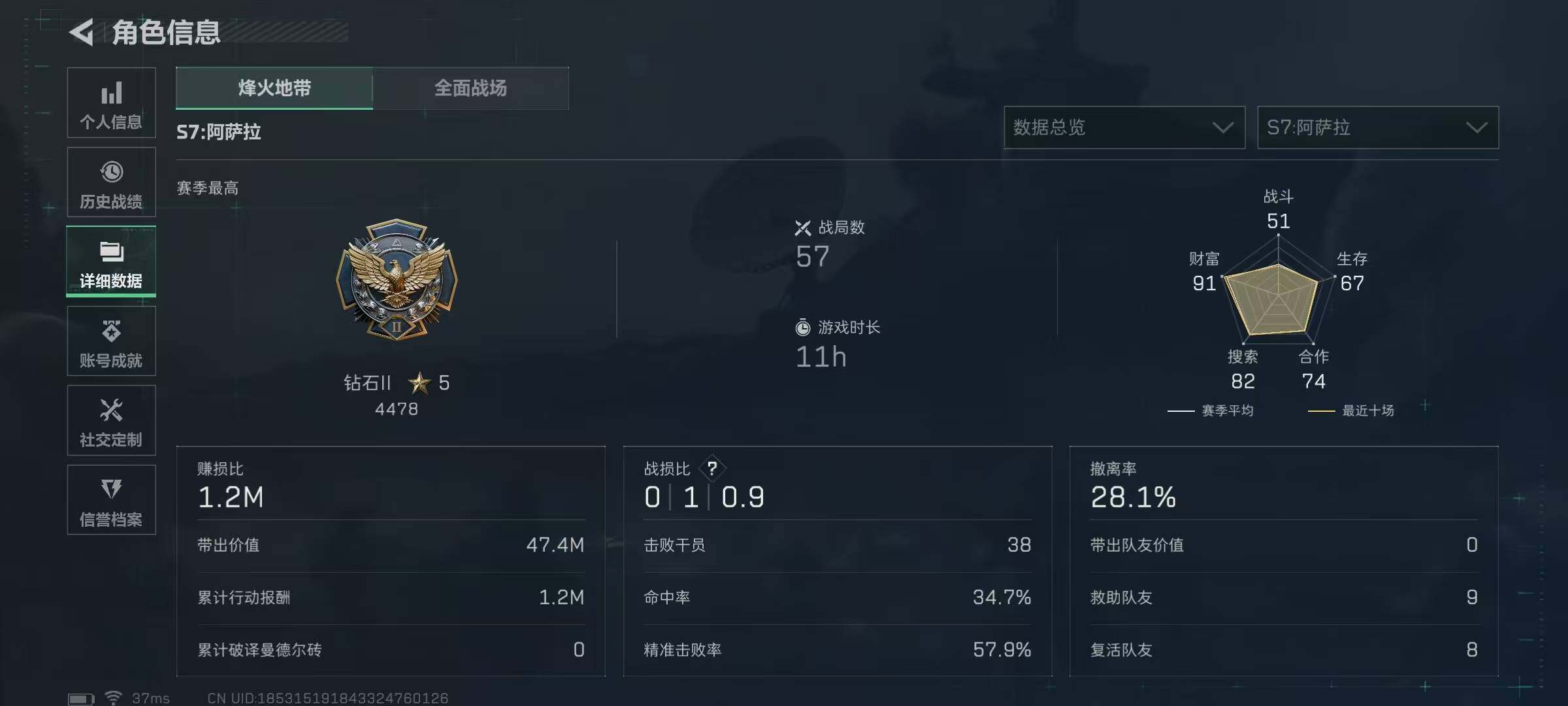 SJZEY49341三角洲行动账号详情图5